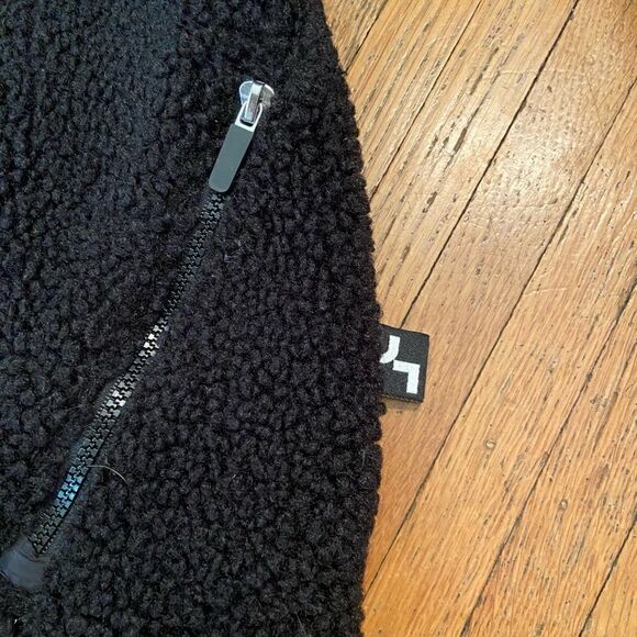 JoyLab black teddy zip up hooded jacket - Picture 4 of 11